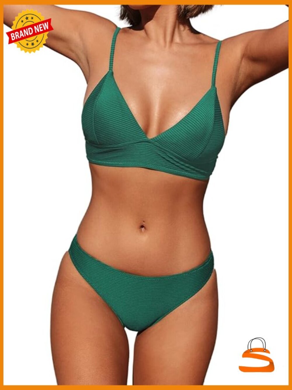 Sexy Triangle Bikini Set - Removable Pads - Adjustable Straps - Medium Stretch